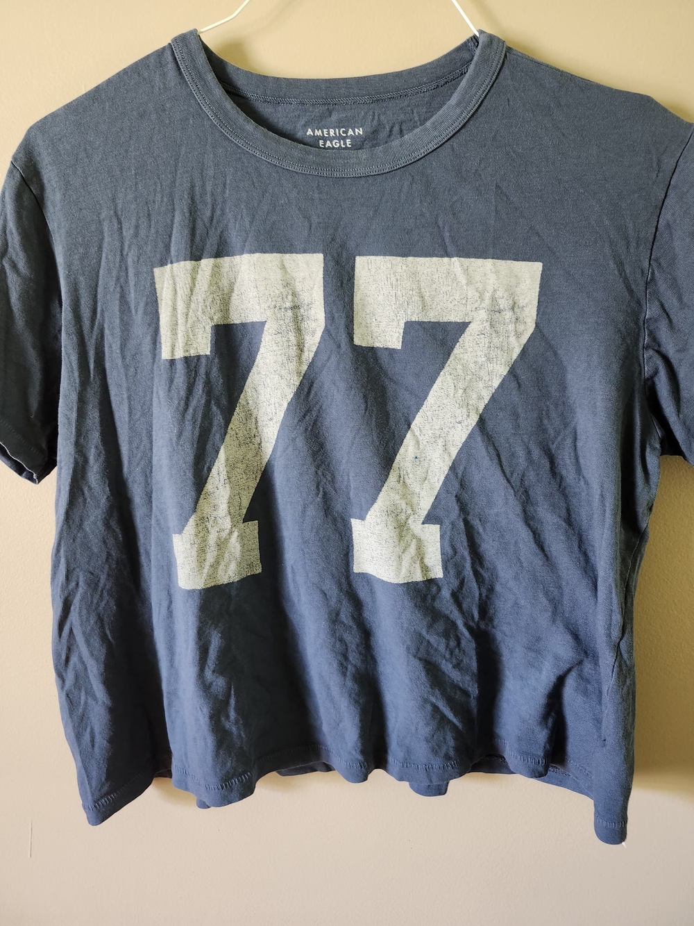 American Eagle Outfitters Blue Short-Sleeve '77 Graphic Tee  Medium